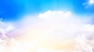 Cer albastru simplu și nori albi imagine de fundal PPT