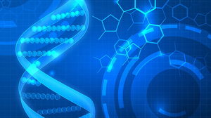Mavi düz DNA yaşam bilimi PPT arka plan resmi