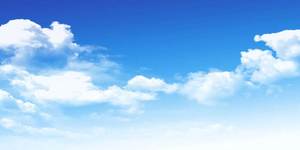 Cer albastru și nori albi PPT imagine de fundal