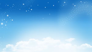 Image d'arrière-plan PPT de ciel bleu et nuages ​​blancs