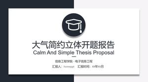 Plantilla PPT de informe de apertura de tesis de graduación de estilo de tarjeta simple y práctica