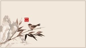 11 klassische chinesische Tinte PPT Hintergrundbilder zum kostenlosen Download