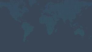 青灰色のドットマトリックス世界地図PPT背景画像