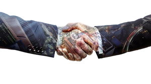 Handshake Kooperation PPT Hintergrundbild