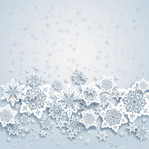 一套白色的雪花艺术PPT背景图片