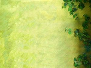 녹색 Parthenocissus PPT 배경 그림