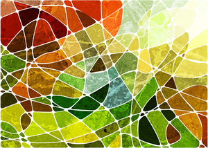 Seni gambar template PPT latar belakang mosaik berwarna-warni