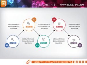 Five-node relationship PPT chart