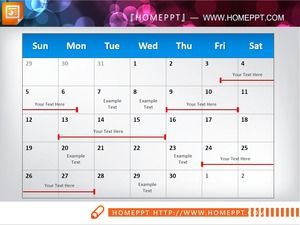 Programa de dos semanas de trabajo PPT Gantt chart