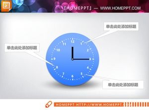 Diagrammi cronologici PPT a sei orologi