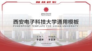 Raportul studenților de la Universitatea Xidian și șablonul ppt general de apărare