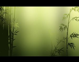 Forêt de bambous en profondeur feuilles de bambou chute effet PPT animation téléchargement