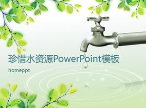 Schätzen Sie Wasserressourcen und grünen Umweltschutz PowerPoint-Vorlage herunterladen