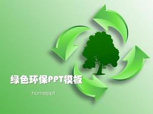 Șablon PowerPoint pentru protecția mediului cu emisii reduse de carbon, descărcare gratuită