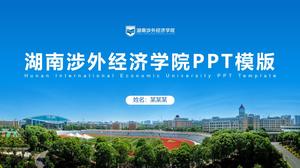 قالب ppt عام للدفاع عن أطروحة جامعة هونان للاقتصاد الأجنبي