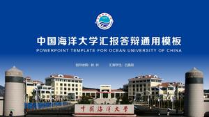 Ocean Blue Ocean Universität China These Verteidigung allgemeine ppt Vorlage