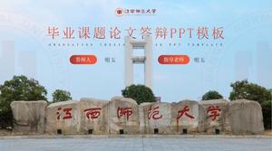 Jiangxi Normal University kelulusan balasan ppt template umum
