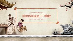 Klasik Çin tarzı geleneksel Çin tıbbı ve geleneksel Çin tıbbı teması ppt şablonu