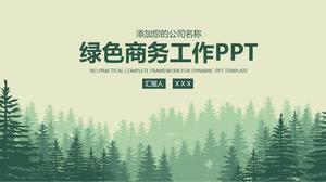 ناقلات خلفية الغابات الخضراء شقة تقرير الأعمال العالمي قالب ppt