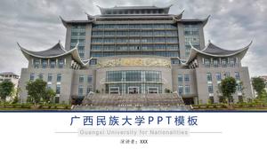 Guangxi University for Nationalities tesis pertahanan template ppt umum