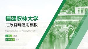 Allgemeine ppt-Vorlage für den Verteidigungsbericht der Fujian Agriculture and Forestry University