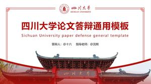 Sichuan Üniversitesi'nin tez savunması için titiz stil genel ppt şablonu
