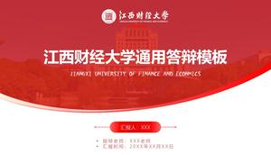 Jiangxi University of Finance and Economics รายงานการป้องกันวิทยานิพนธ์ที่สำเร็จการศึกษาในเทมเพลต ppt
