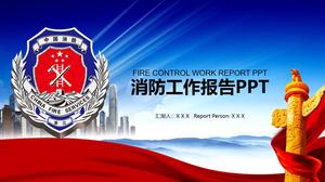 Fire fighting knowledge presentation firefighter work report ppt template