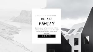 Simple and elegant atmosphere extreme simple flat European style ppt template