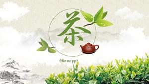 Template PPT tema budaya seni teh teh