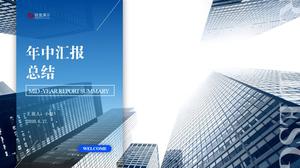 Praktyczny i elegancki raport podsumowujący wprowadzenie firmy niebieski szablon ppt biznesowy