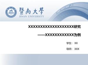 Modèle PPT de soutenance de thèse générale concise de l'Université de Jinan