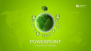 환경 보호 장비 제품 회사 녹색 지구 창조적 인 비즈니스 작업 보고서 PPT 템플릿
