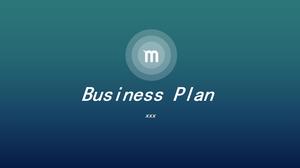 Translúcido redondo criativo gradiente fundo azul estilo iOS modelo de plano de projeto de negócios ppt