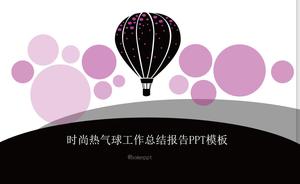 Moda raport podsumowujący pracę balonem PPT szablon