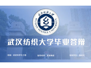 Semplice modello accademico ppt di risposta di laurea della Wuhan Textile University