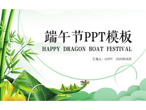 Plantilla ppt del festival del barco del dragón del estilo chino tradicional simple y elegante