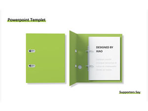 Simple and refreshing white green course report theme ppt template