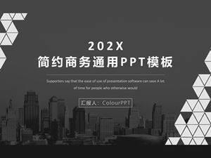 Triangle pattern creative flat business gray work summary report ppt template
