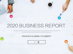 Template ringkasan laporan bisnis rekreasi sederhana dan penuh warna