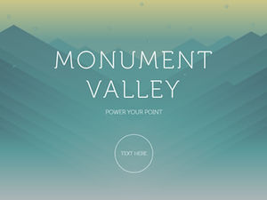 Modèle ppt de thème de jeu de style Monument Valley