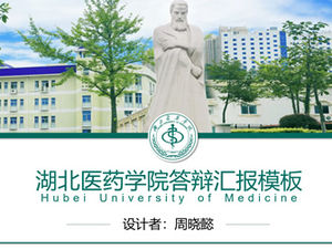 Hubei Tıp Fakültesi-Zhou Xiaoyi'nin tez savunması için genel ppt şablonu