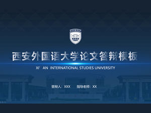 Tesis pertahanan ppt template Xi'an International Studies University-Liu Lixin