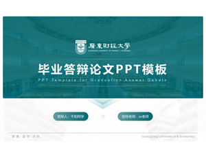 Modèle ppt général pour la soutenance de thèse de l'Université des finances et de l'économie du Guangdong