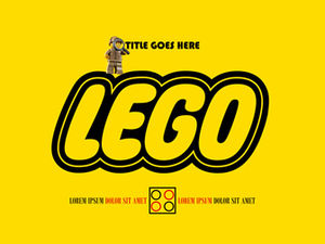 Template ppt tema bata Lego (LEGO) gaya Lego