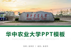Modèle ppt général pour la soutenance de thèse de fin d'études de l'Université agricole de Huazhong