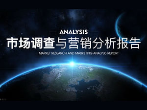 Plantilla ppt de informe de análisis de datos de mercado e investigación de mercado