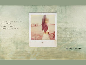 Templat ppt tema pribadi gaya musik nostalgia Taylor Swift (Taylor Swift)