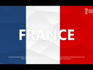 Modelo de ppt com tema de Copa do Mundo de fundo de vento fraco Seleção francesa