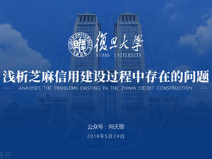 Plantilla ppt general de defensa de tesis de graduación de la Universidad de Fudan